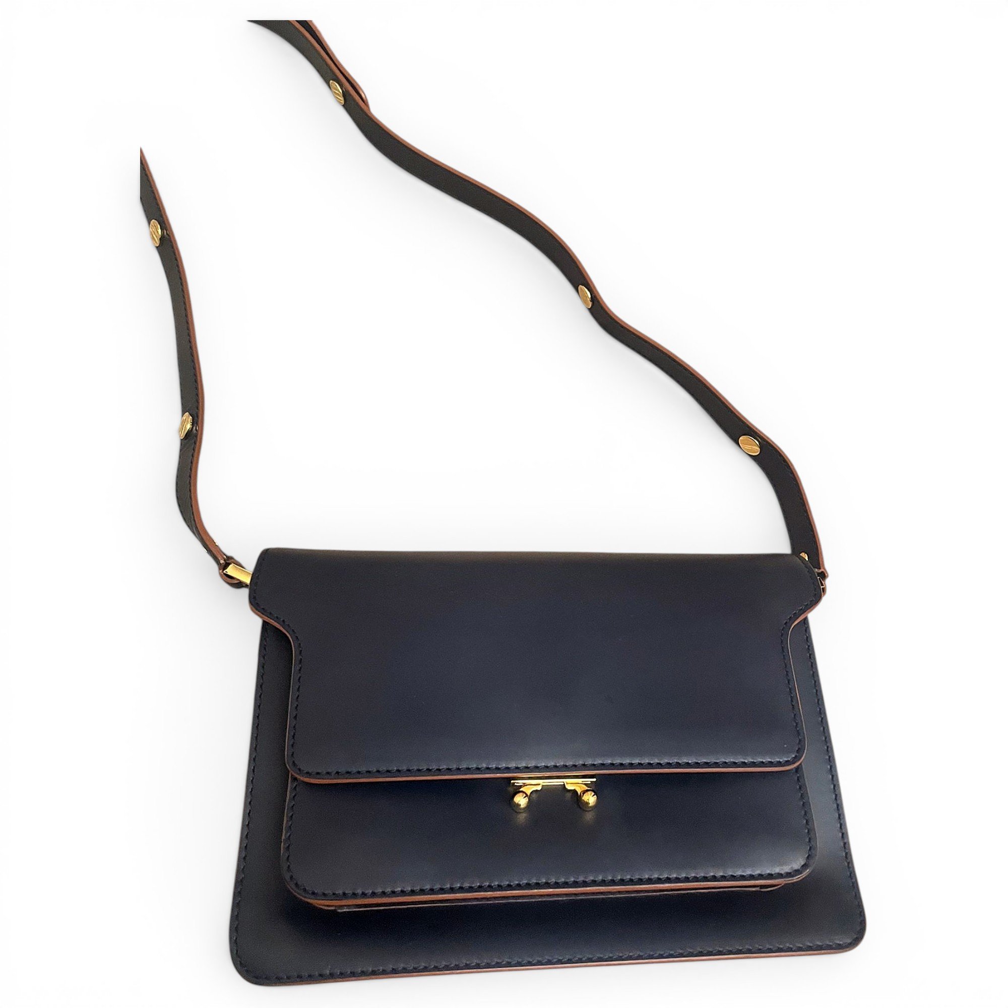 Marni Trunk leather crossbody bag