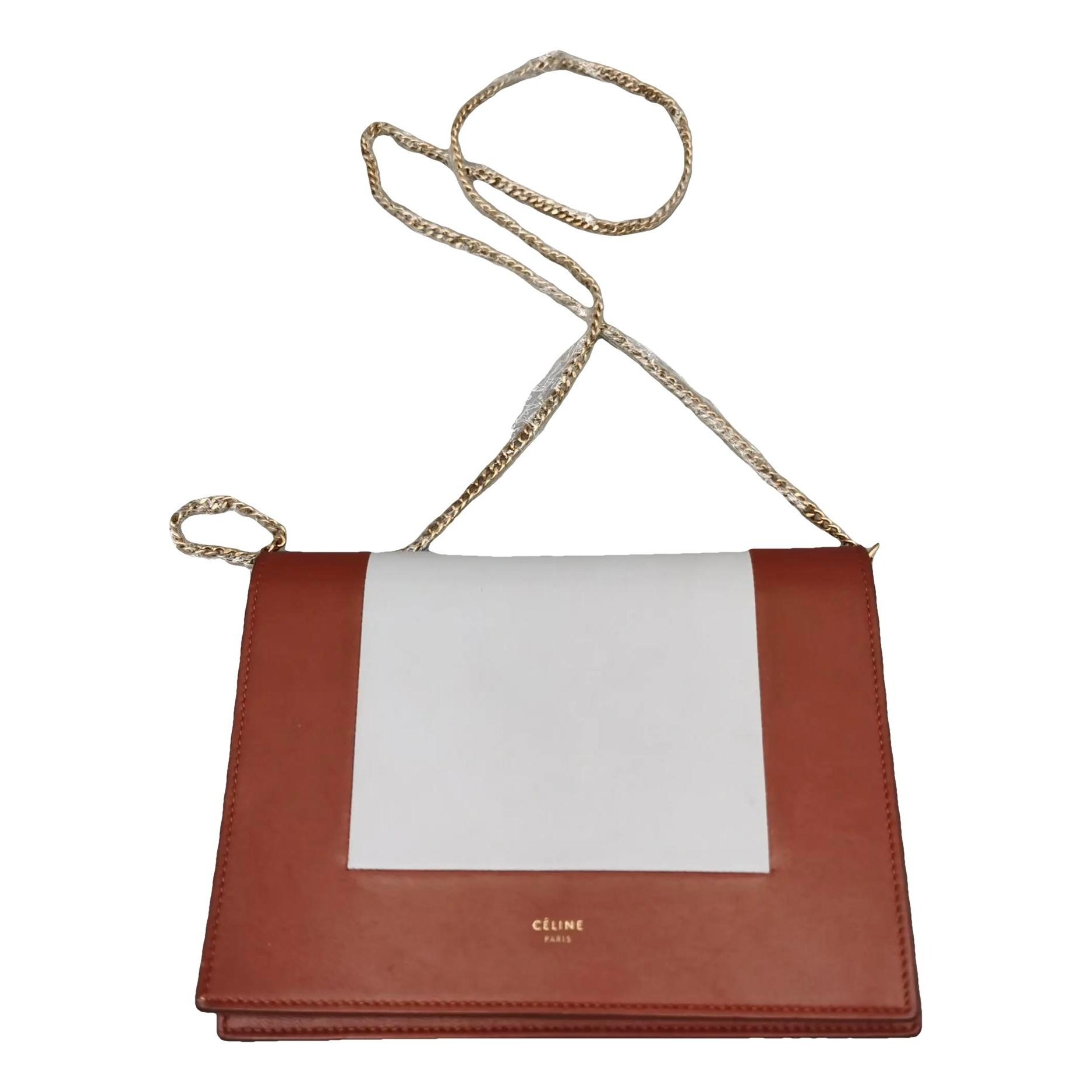 Frame leather handbag