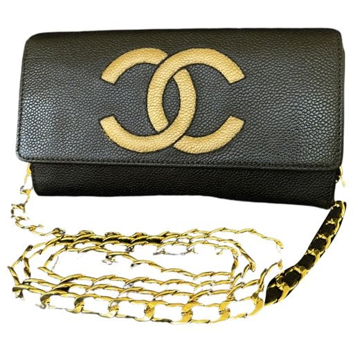 Wallet On Chain leather crossbody bag
