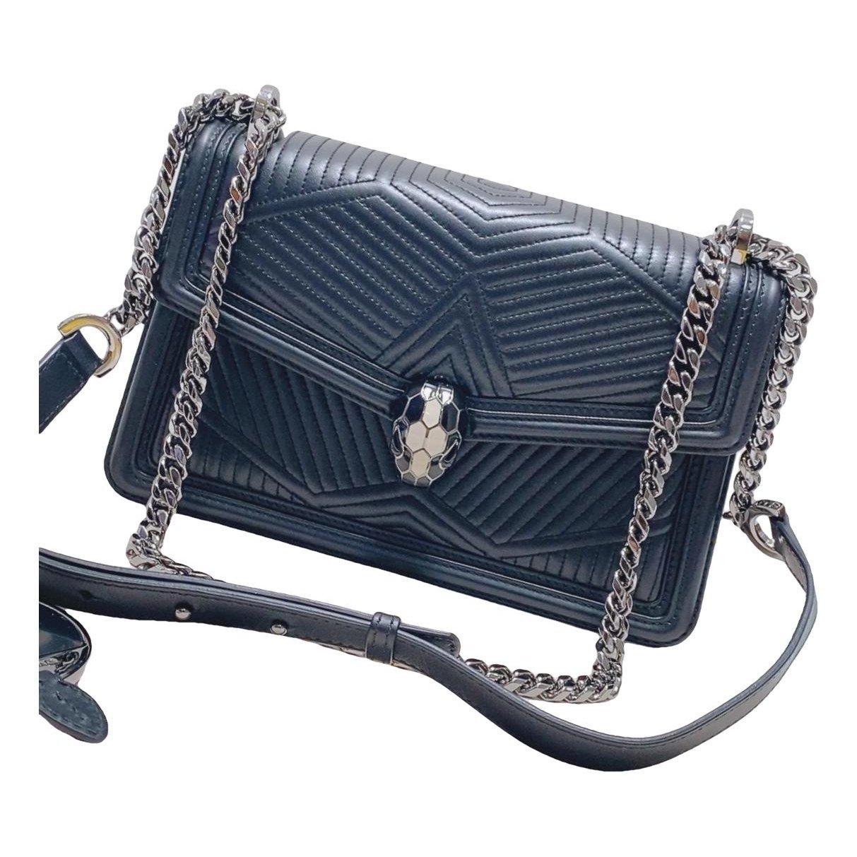 Serpenti leather handbag