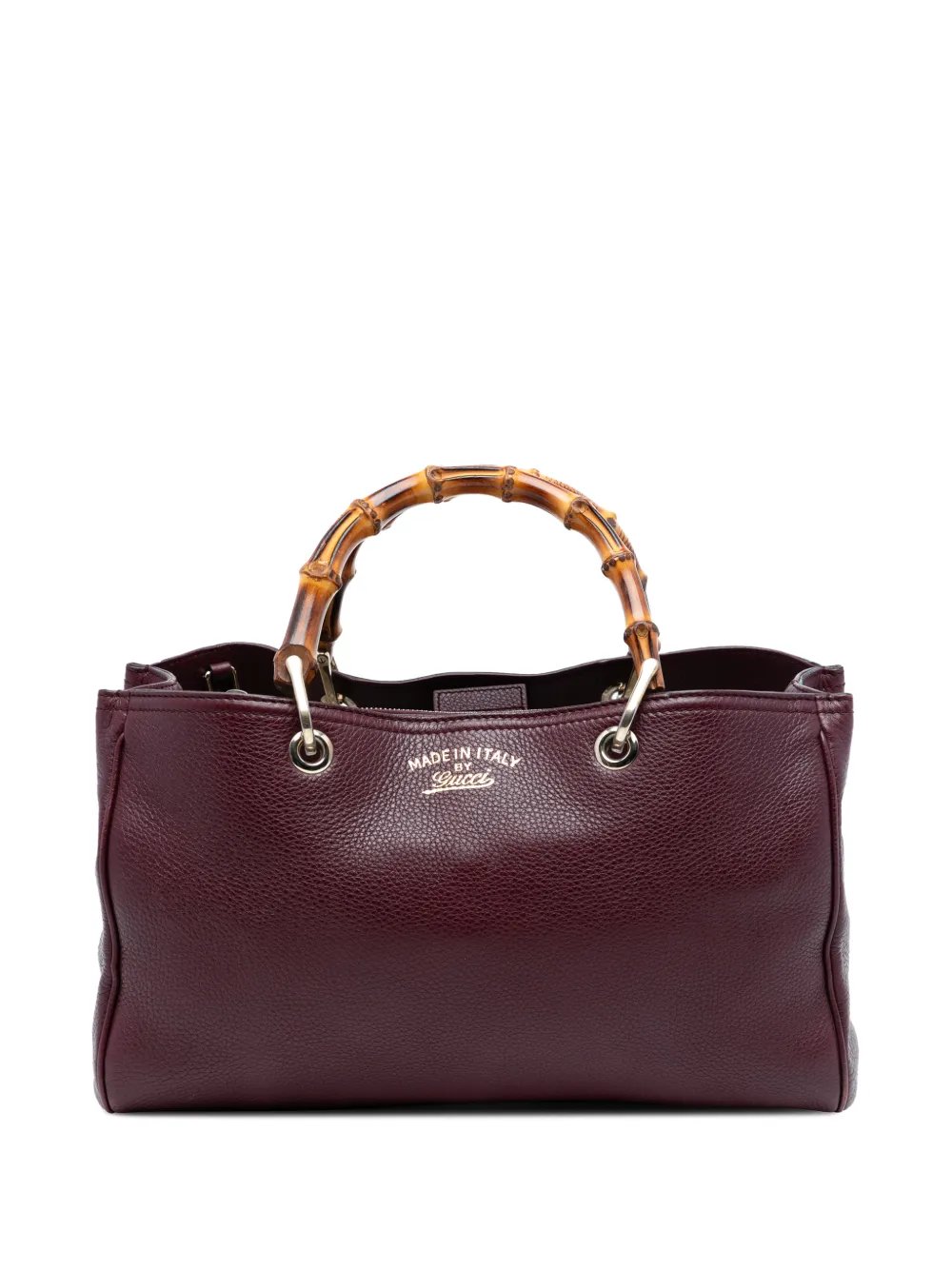 2016-2025 Medium Calfskin Bamboo Shopper satchel