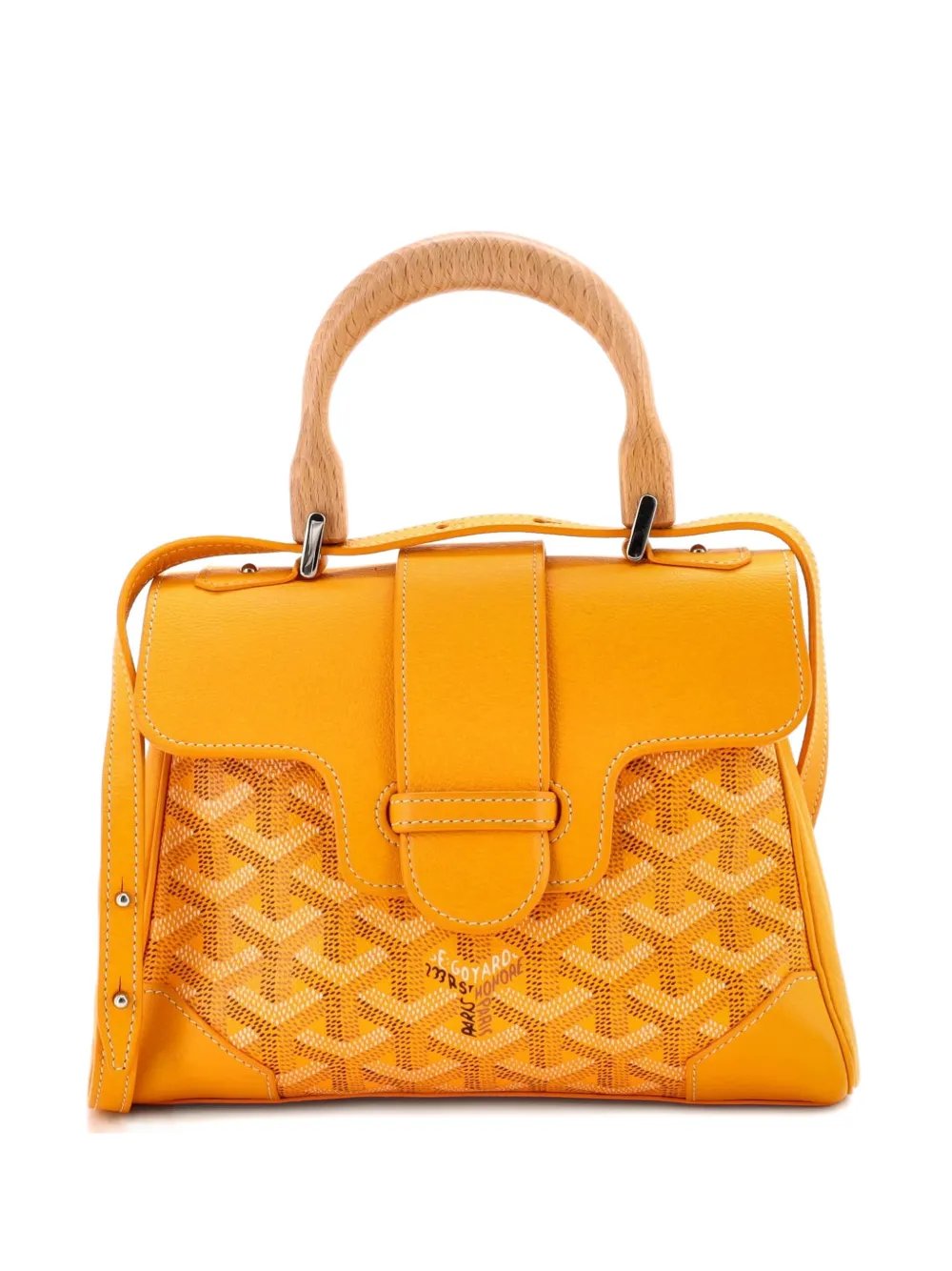 Saigon Top Handle Bag Coated Canvas with Leather Mini shoulder bag