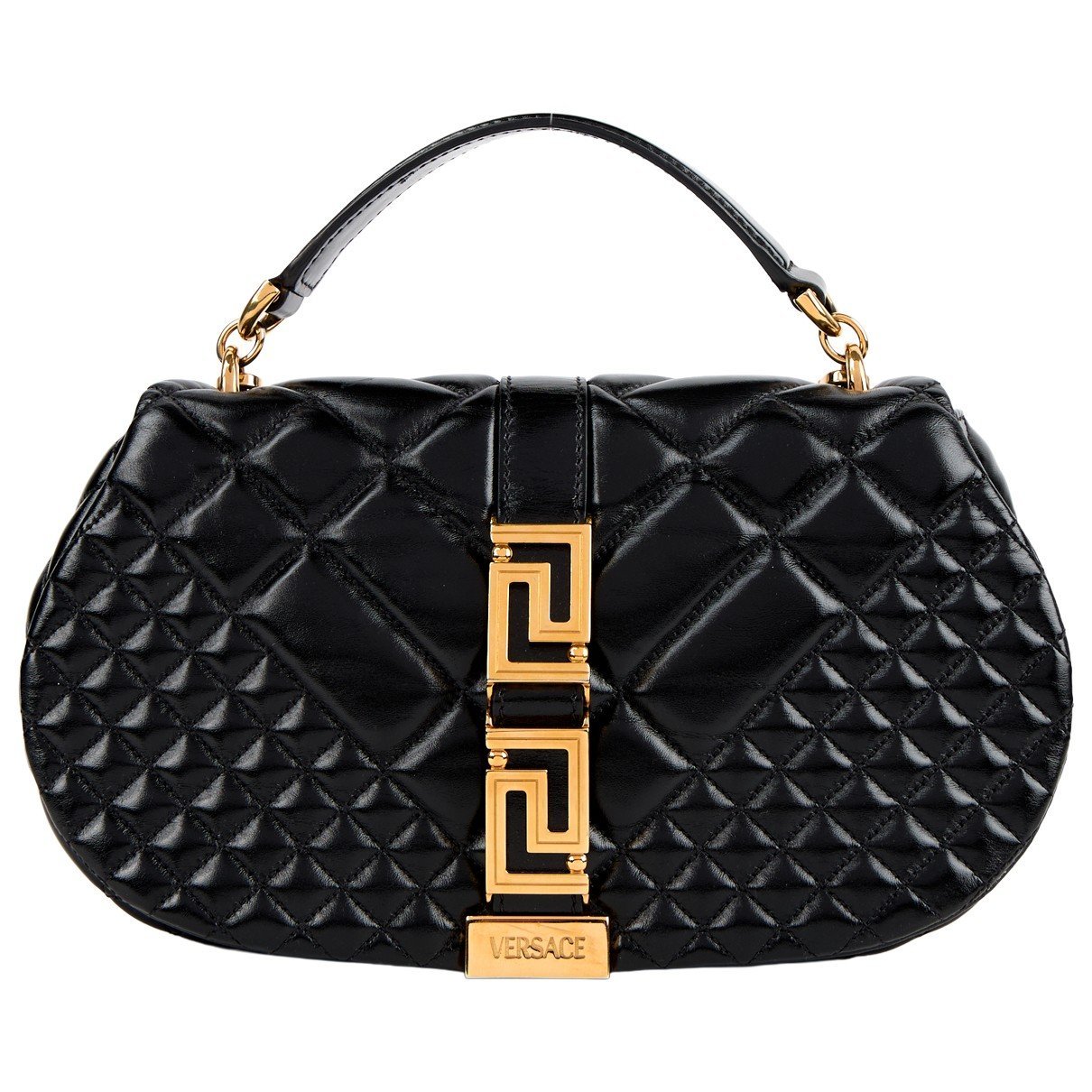 Greca Goddess leather crossbody bag