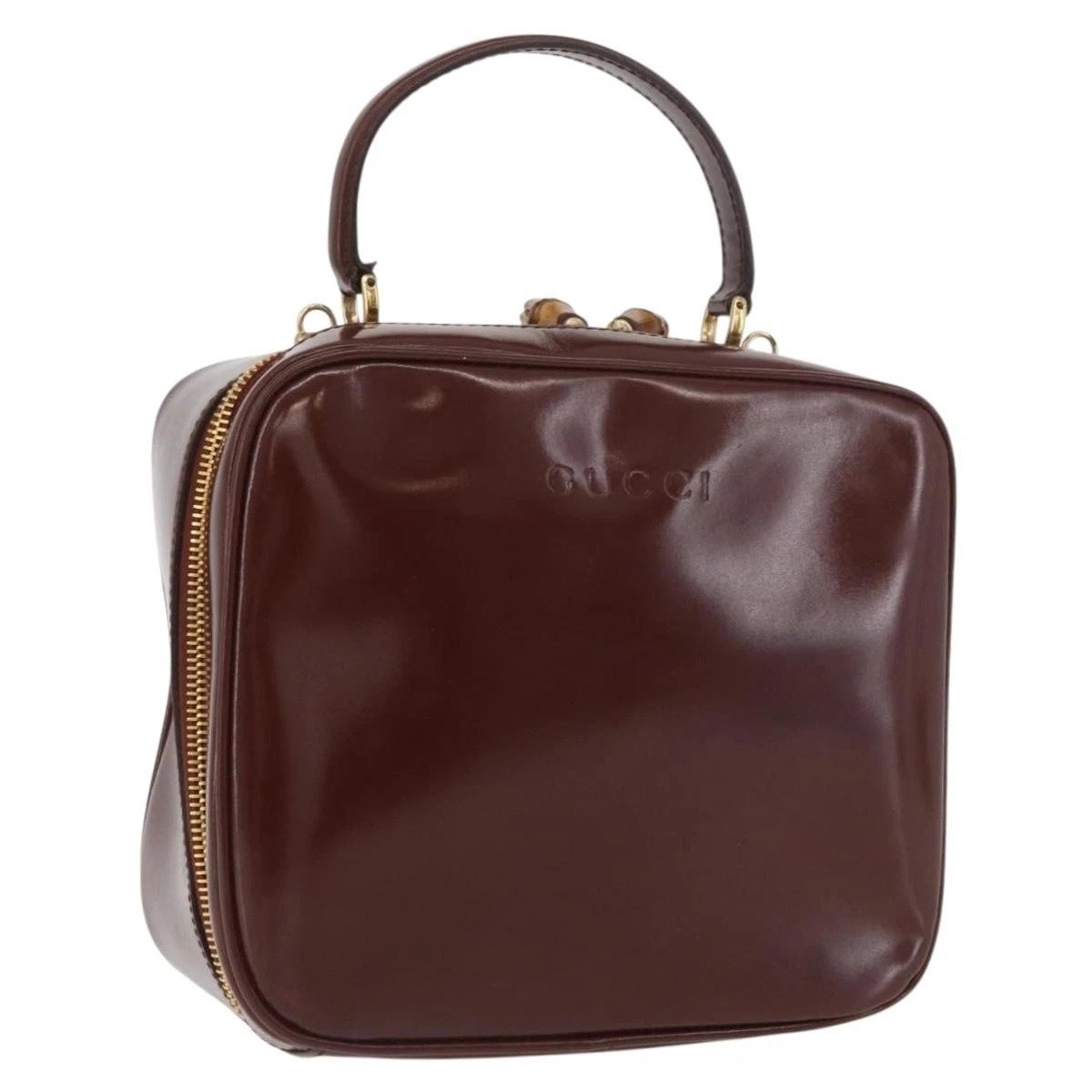 Patent leather handbag