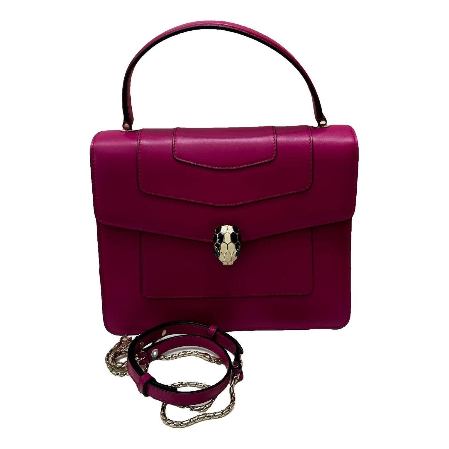 Serpenti leather handbag