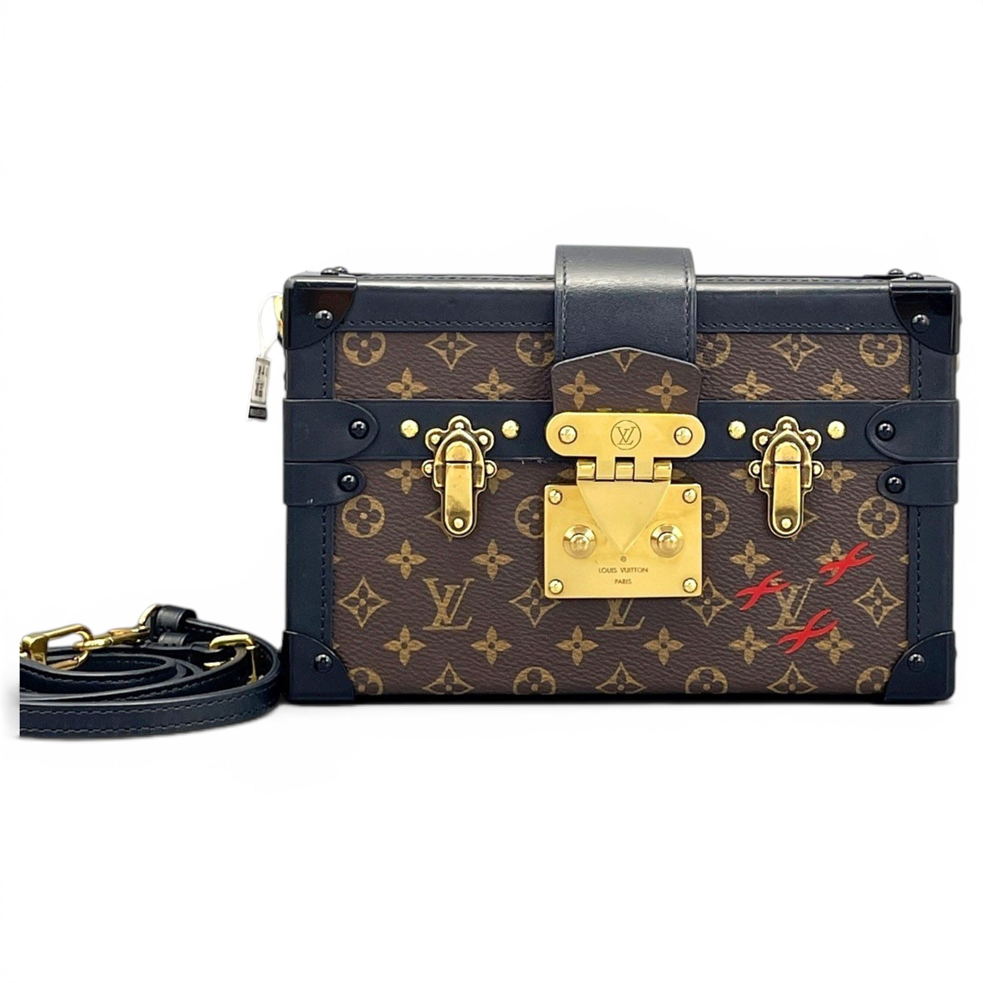 Petite Malle leather handbag