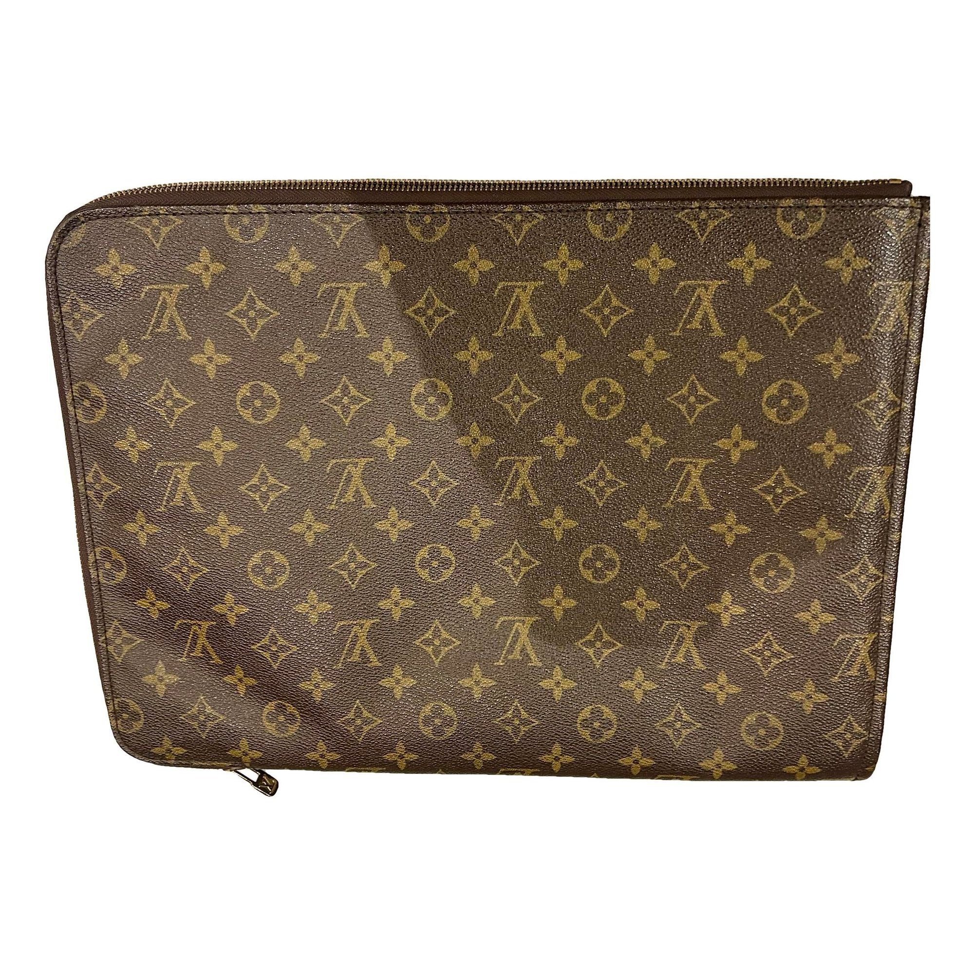 Leather clutch bag