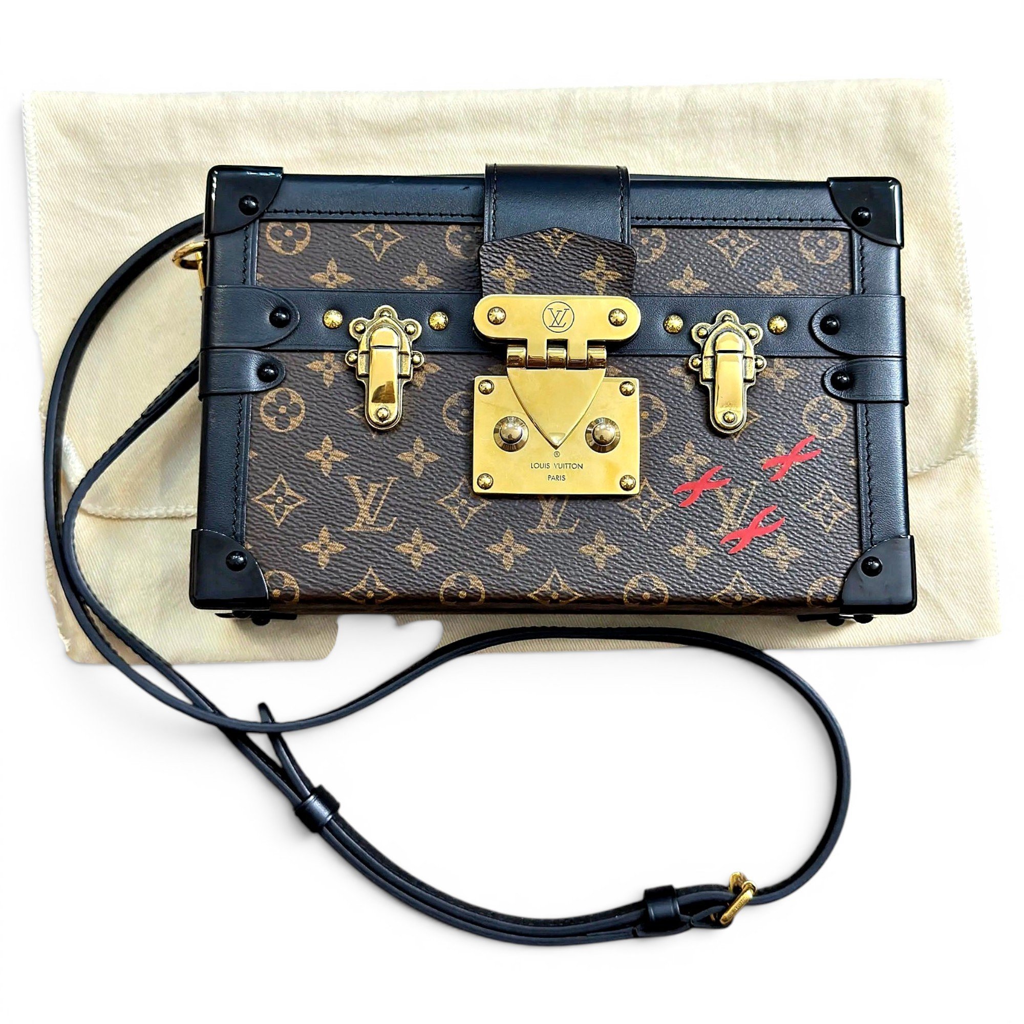 Petite Malle leather crossbody bag