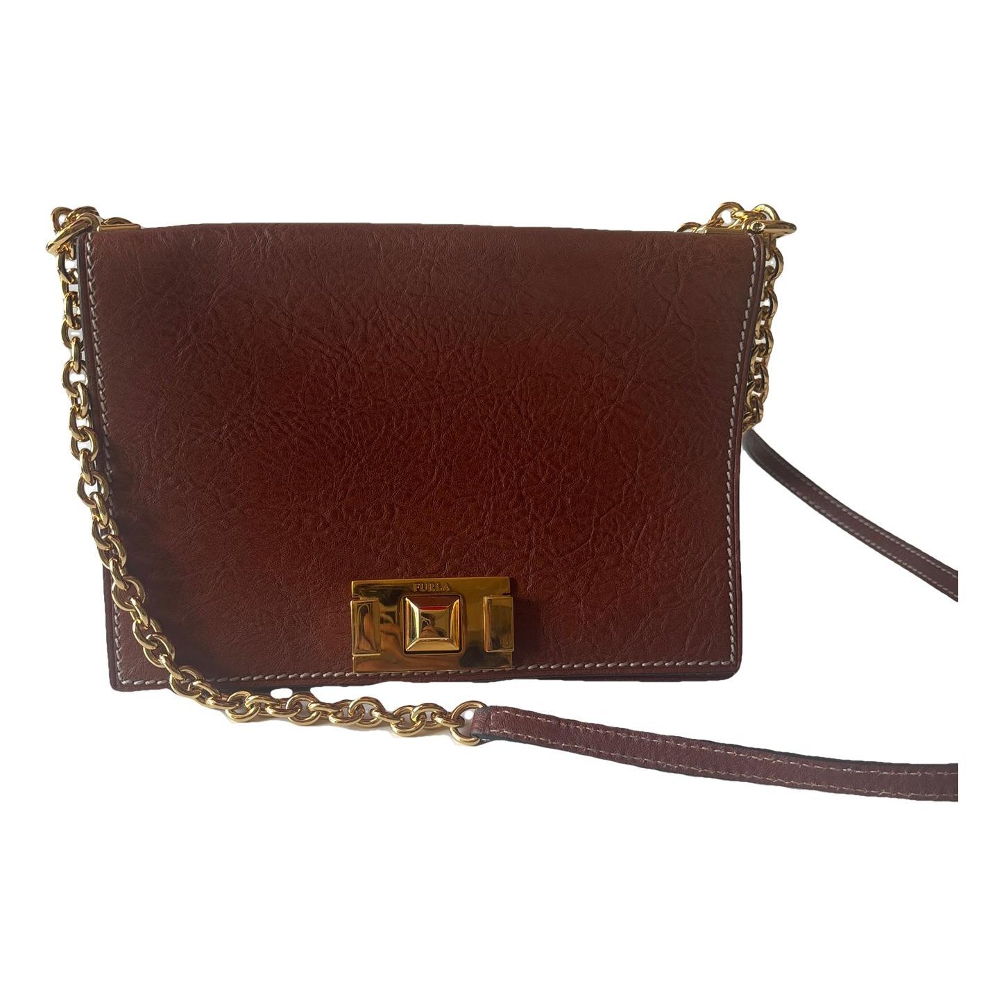 Leather clutch bag