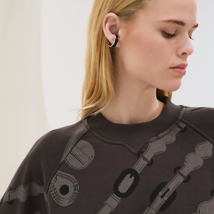 Marron Fusain "Coaching Remix" Sweatshirt