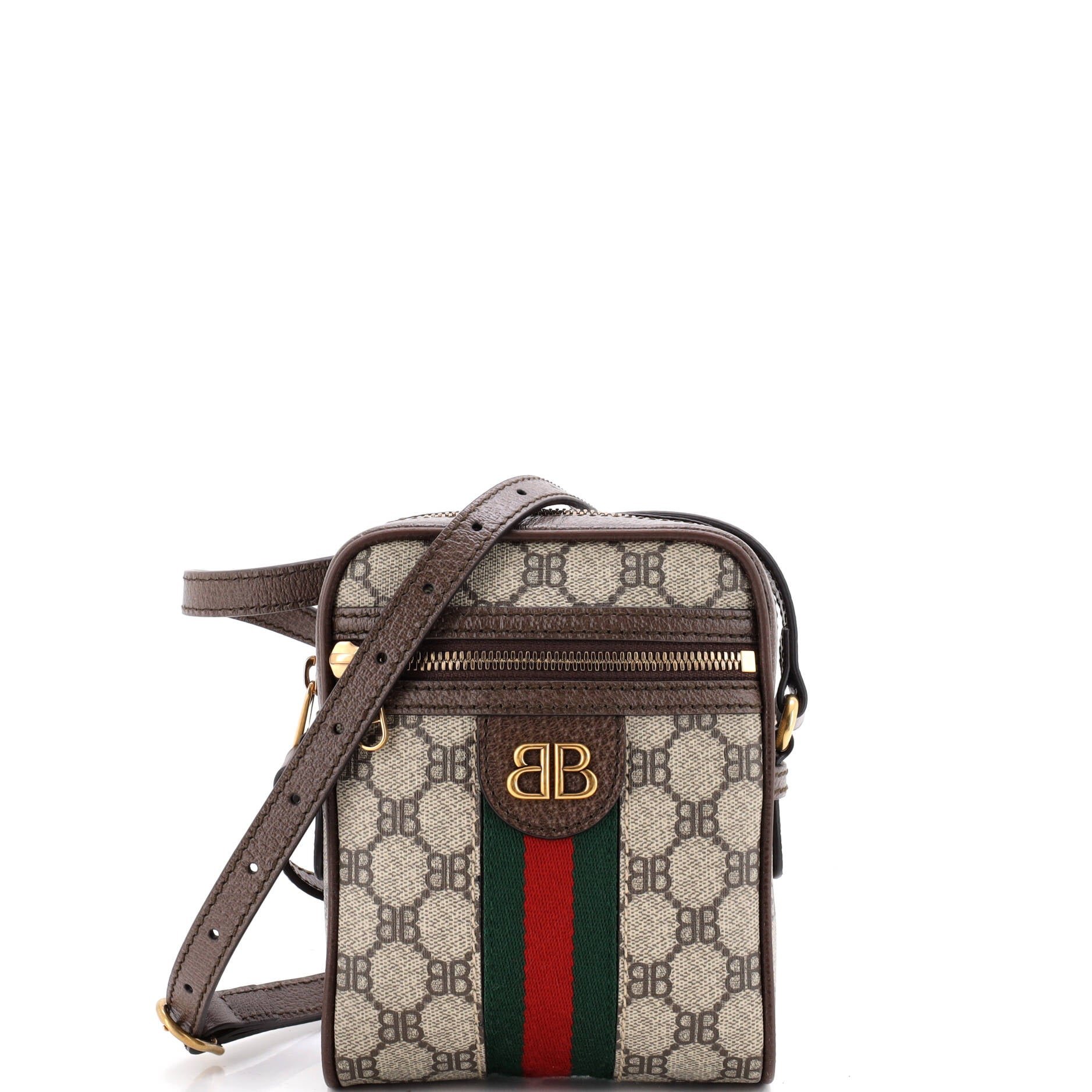 x Gucci The Hacker Project Zip Messenger Bag BB Coated Canvas Mini