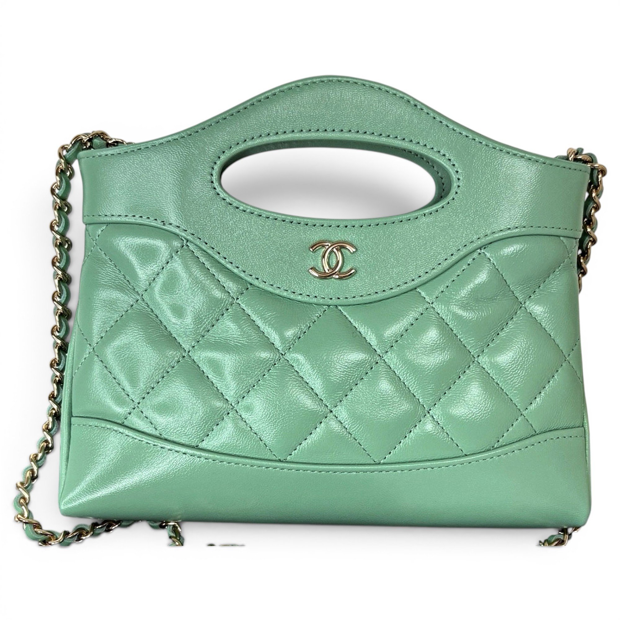 Trendy CC leather handbag