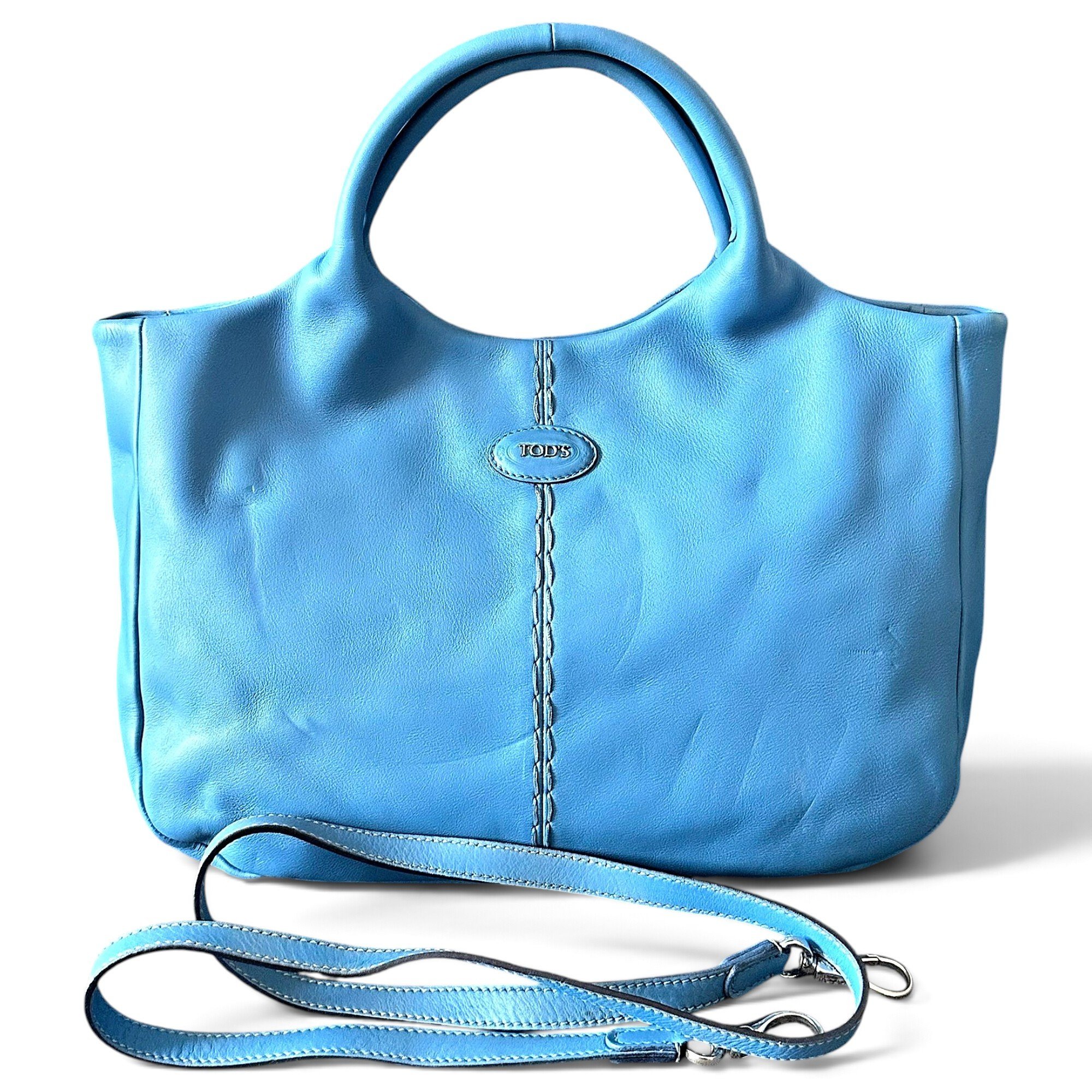 Shopping Media leather tote