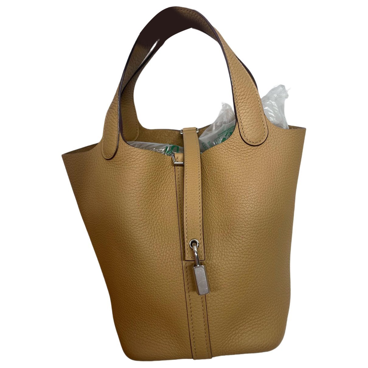 Picotin leather tote