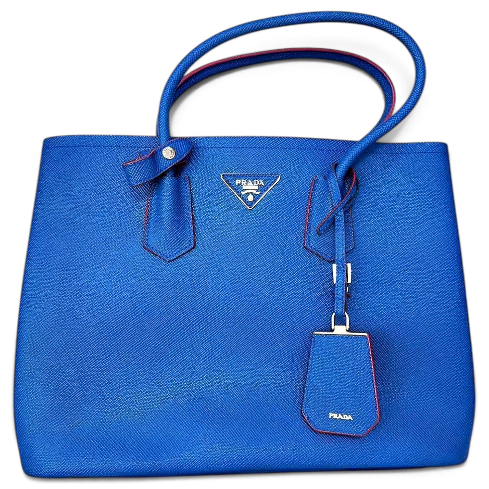 Double leather handbag