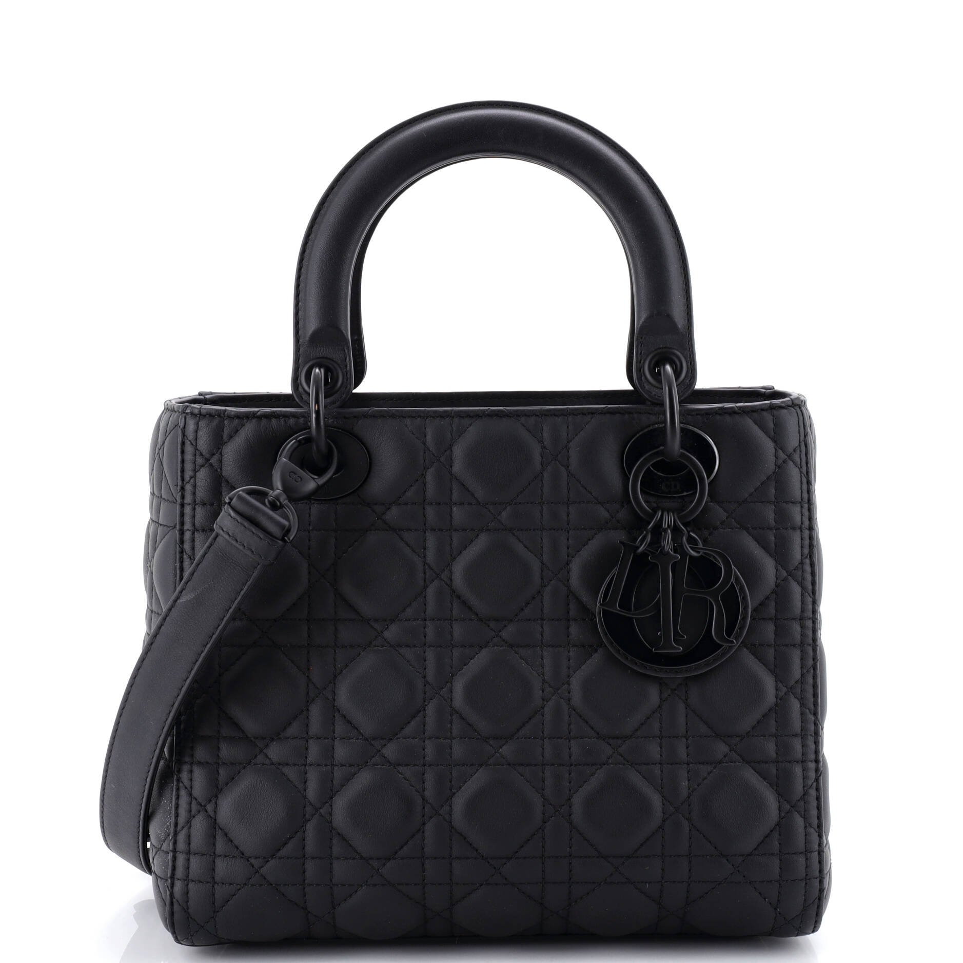 Dior Ultra Matte Lady Dior Bag Cannage Quilt Calfskin Medium