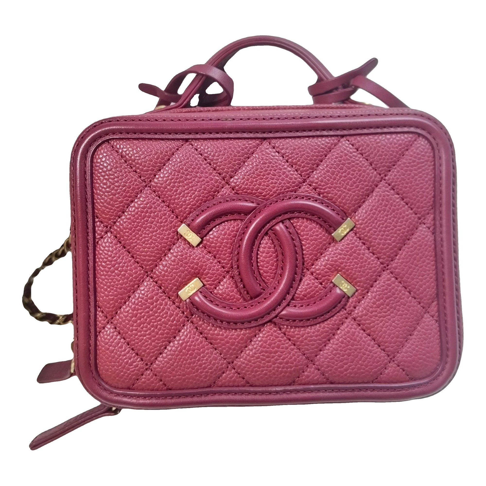 Vanity leather handbag