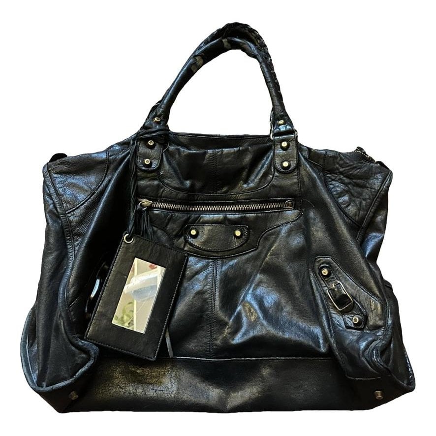 Work leather handbag