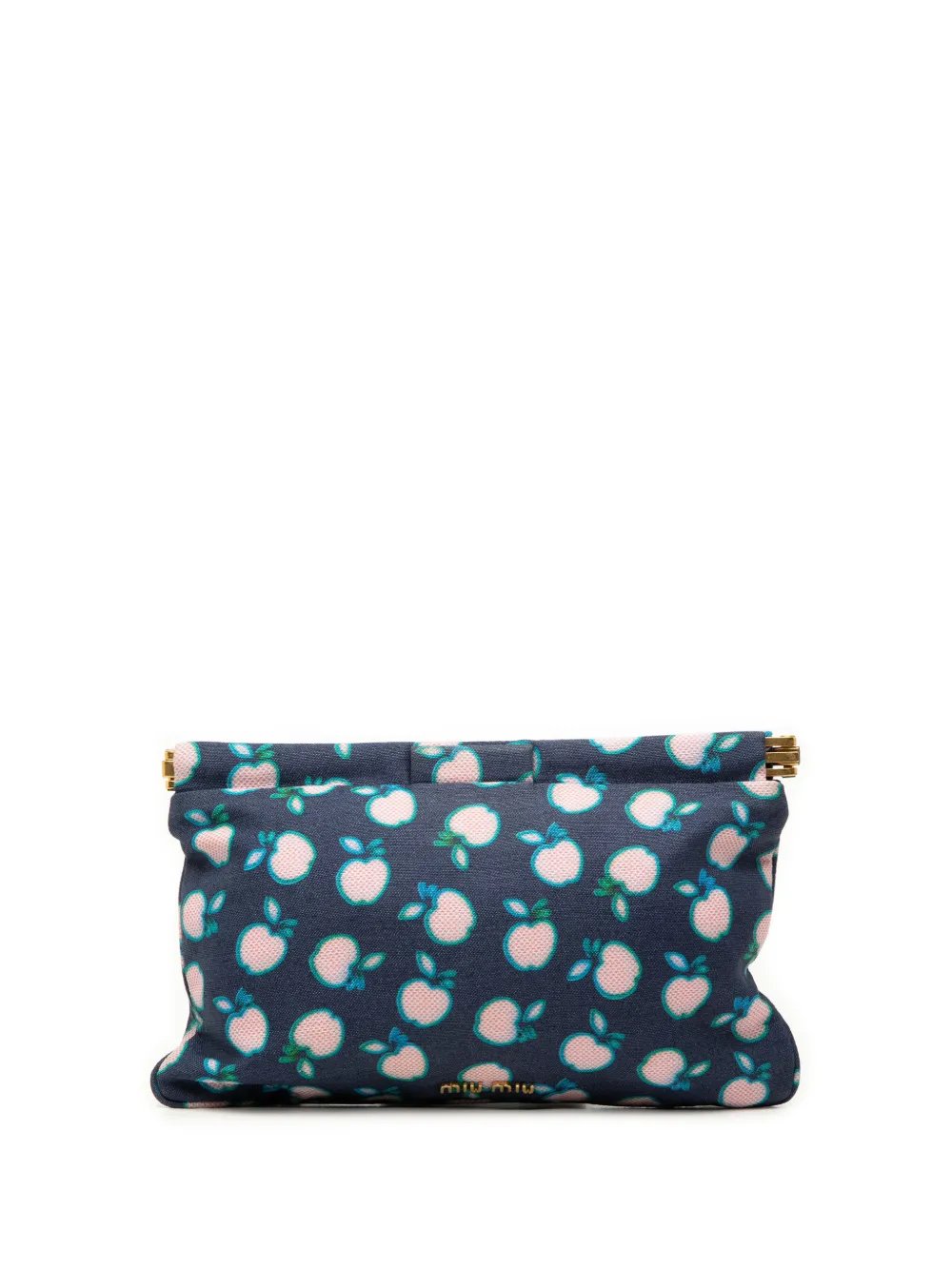 2010-2026 Canvas Apple Print Frame Flat Pouch clutch bag