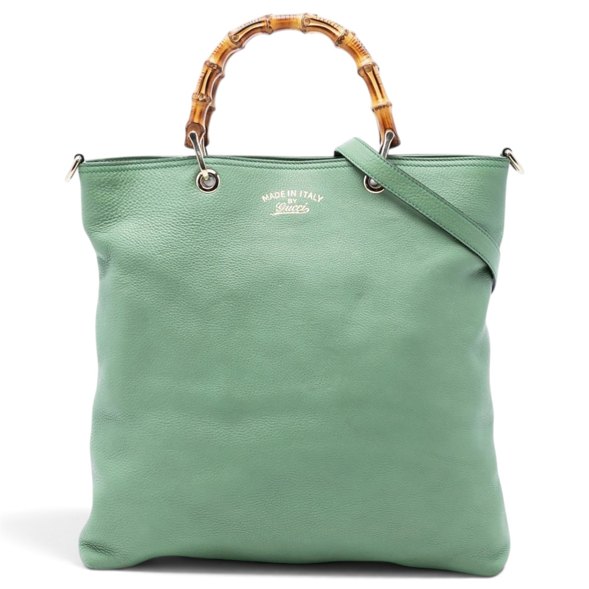 Bamboo Shopper leather tote