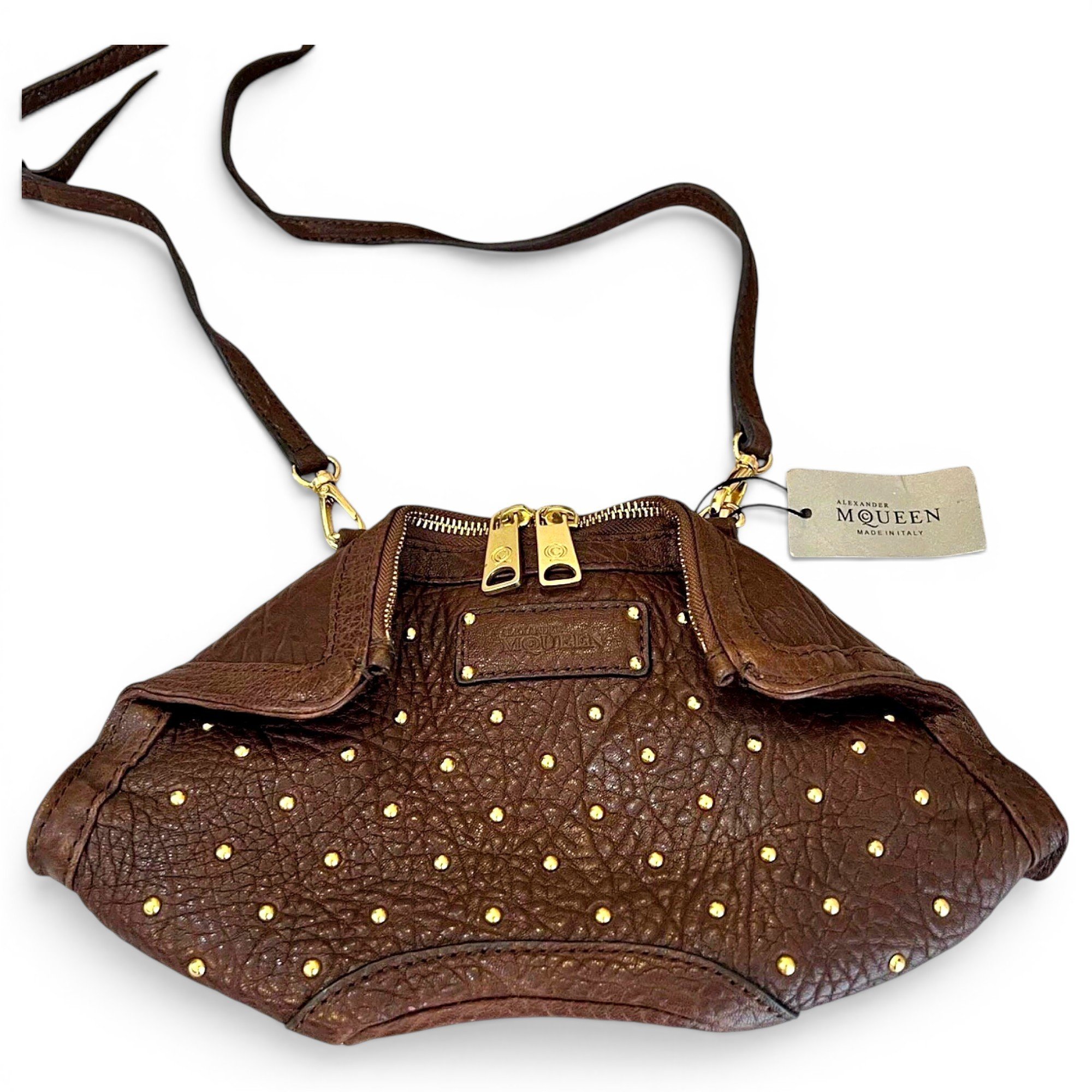 Manta leather crossbody bag