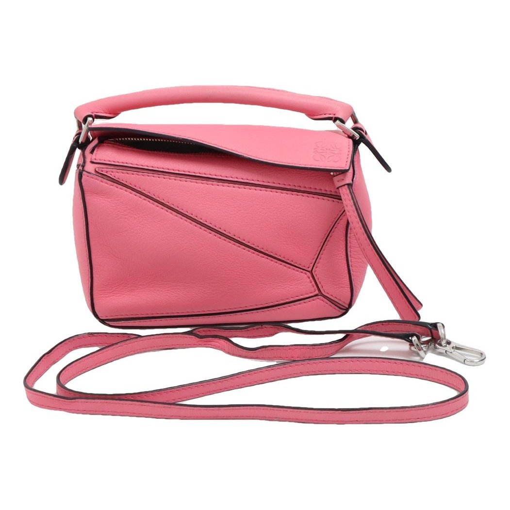 Puzzle leather handbag