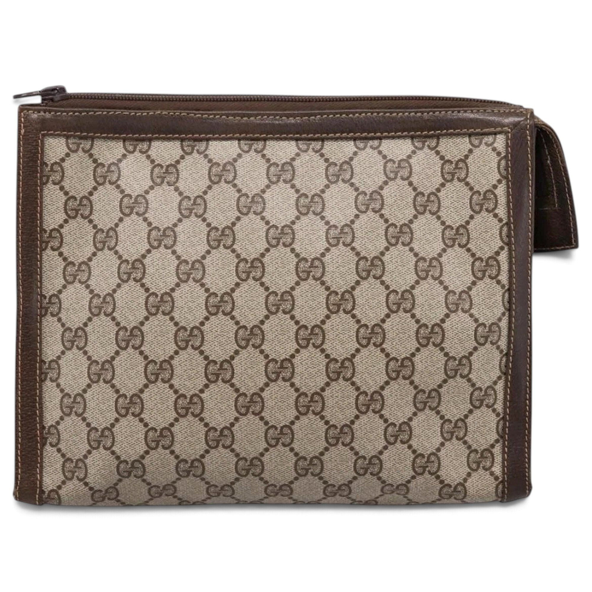 Leather clutch bag