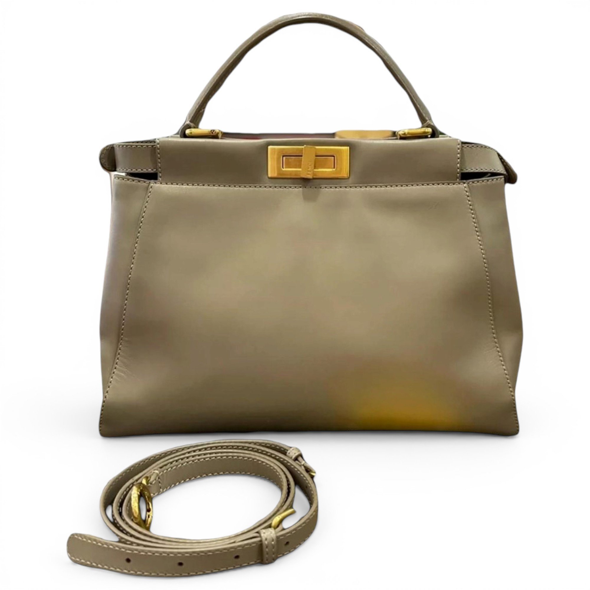 Peekaboo leather handbag