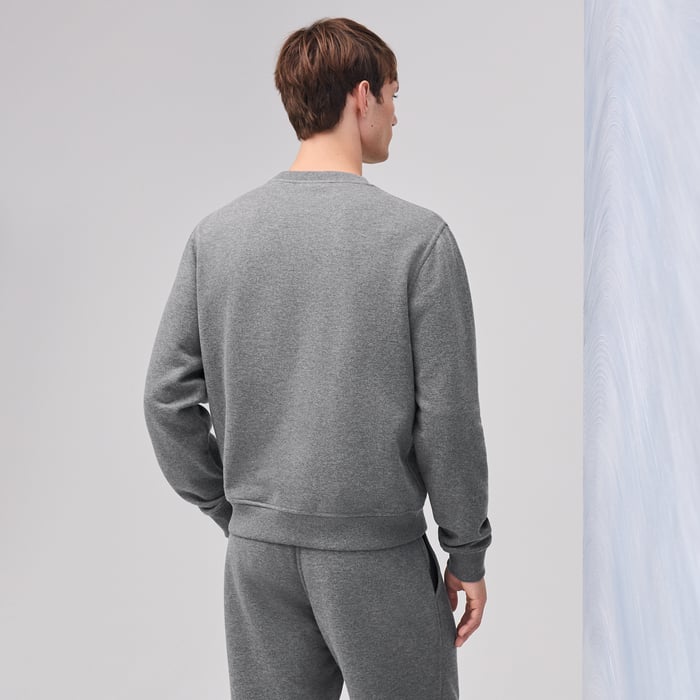 Gris "Empreintes Sellier Cuir" Crewneck Sweater