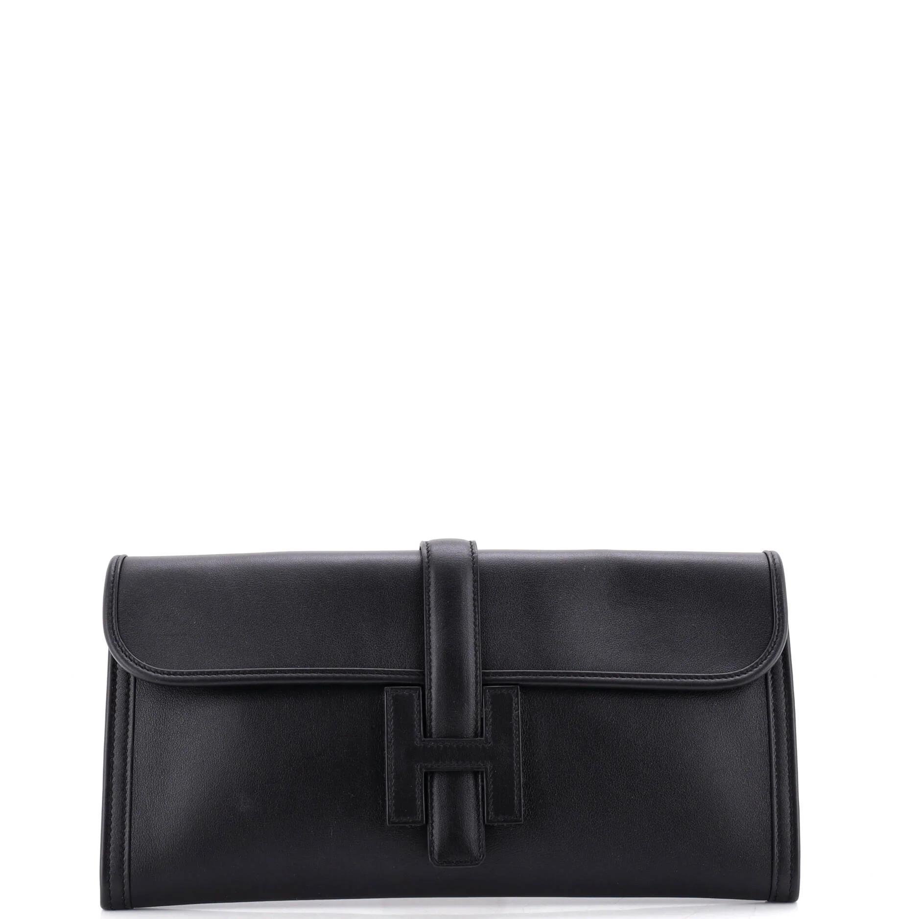 Leather clutch bag