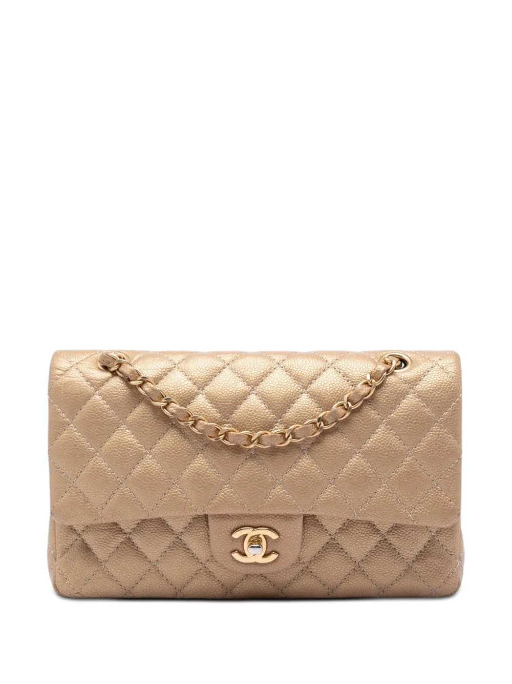2014-2015 Medium Classic Iridescent Caviar Double Flap shoulder bag