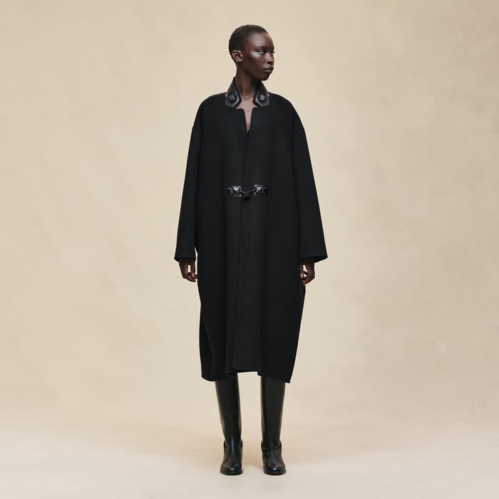 Noir Embroidered Coat