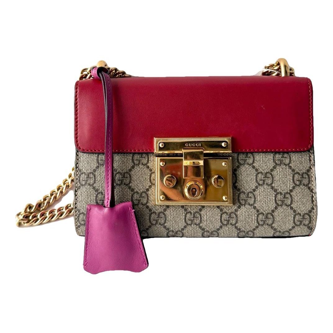 Padlock leather handbag