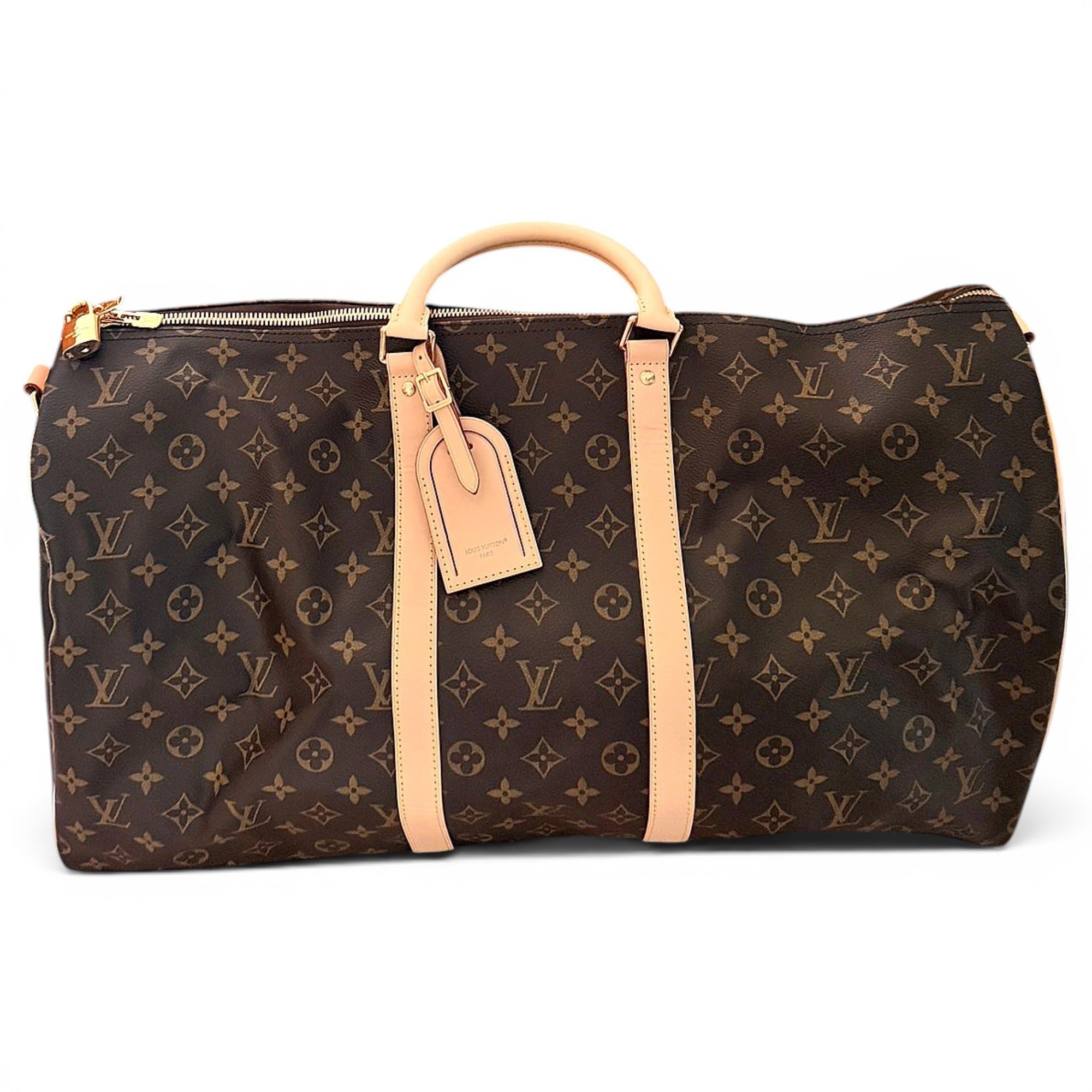 Keepall leather travel bag