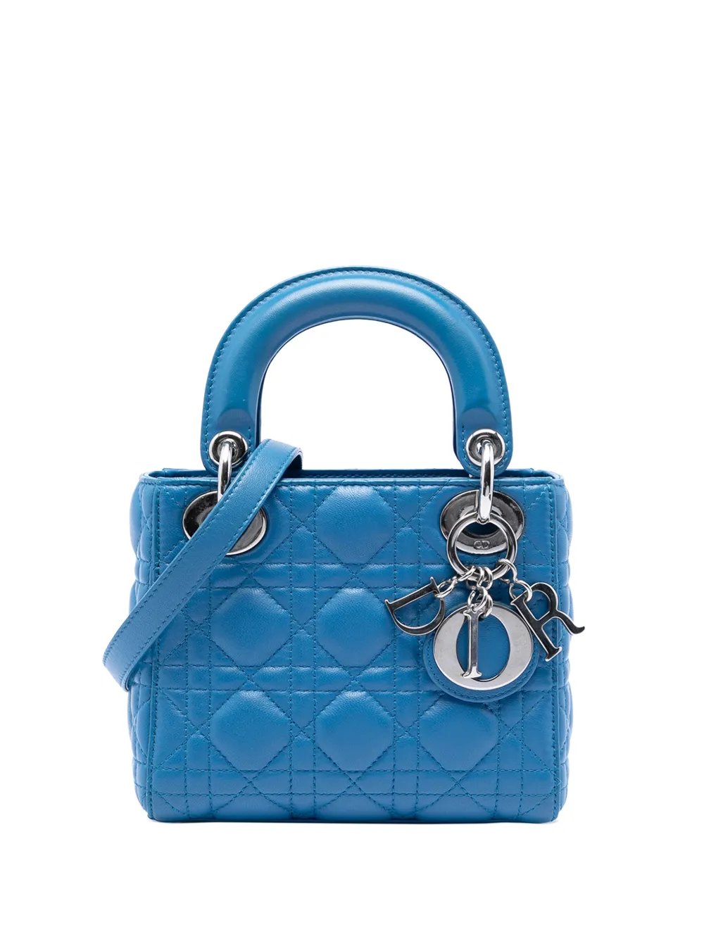 2014 Mini Lambskin Cannage Lady Dior satchel