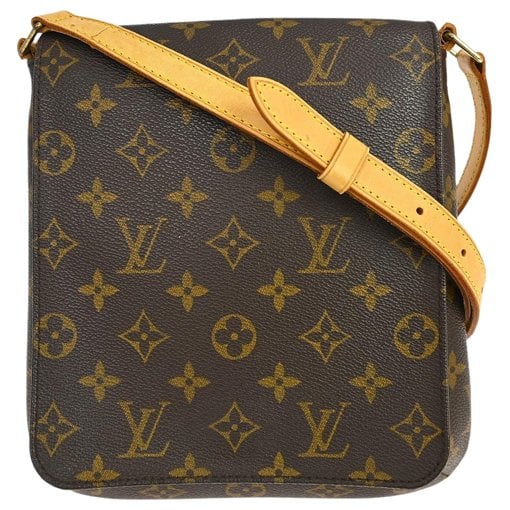 Musette cloth handbag