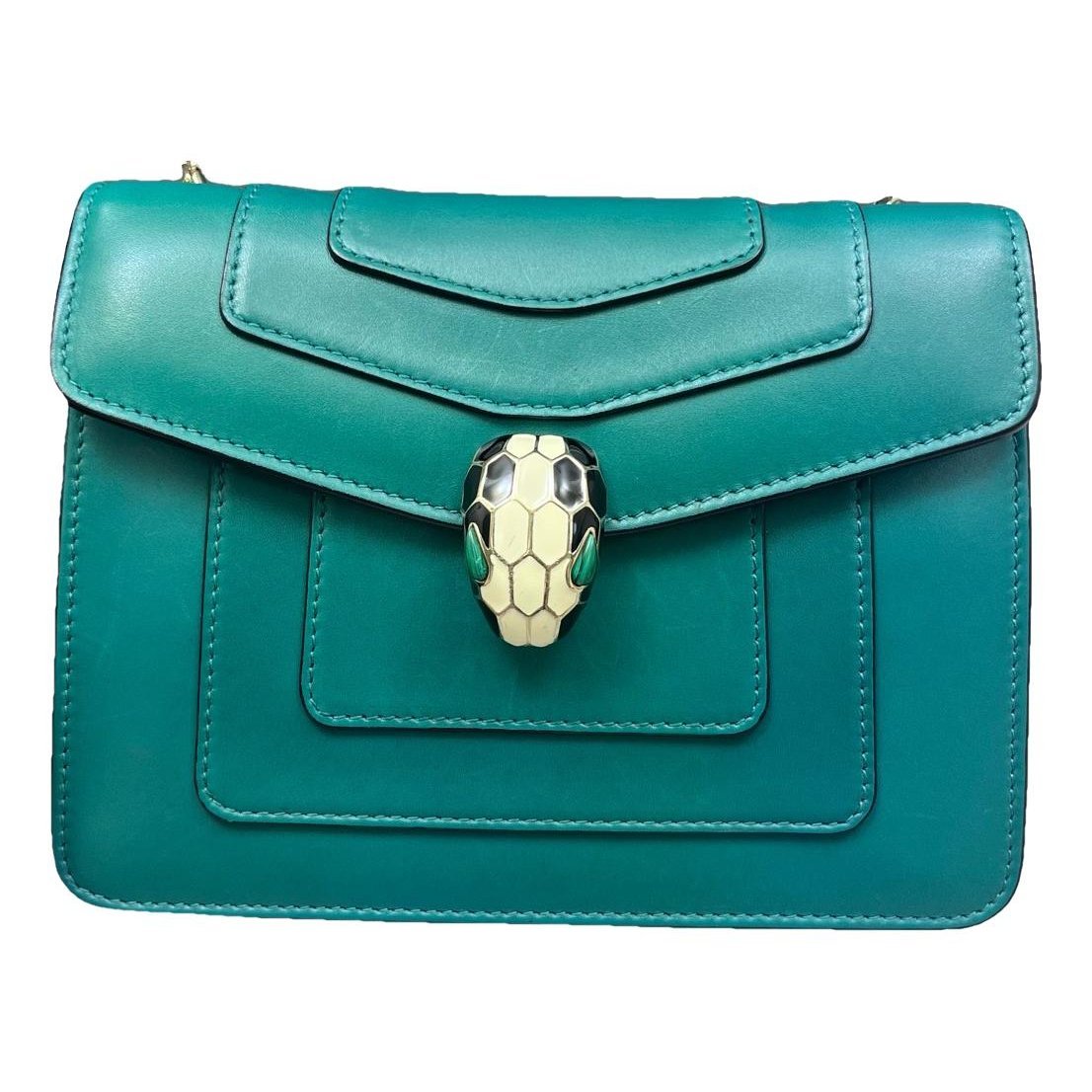 Serpenti leather handbag