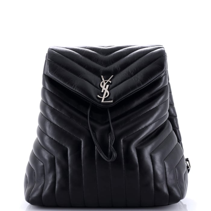 Saint Laurent LouLou Backpack Matelasse Chevron Leather Medium