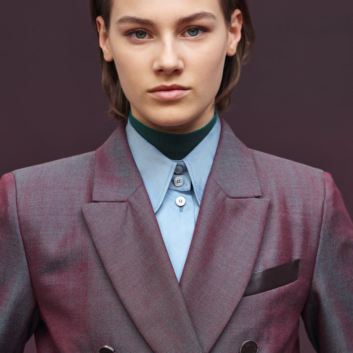 Rouge Bordeaux Wraparound Suit Jacket