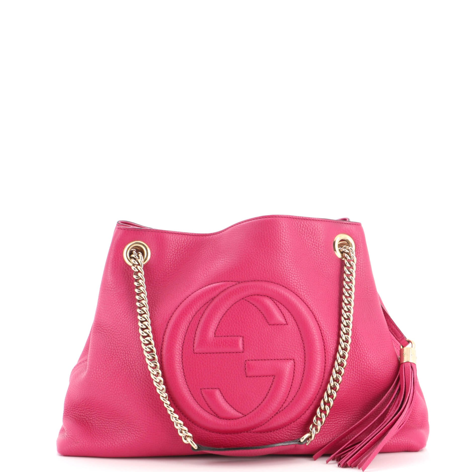 Soho Chain Strap Shoulder Bag Leather Medium