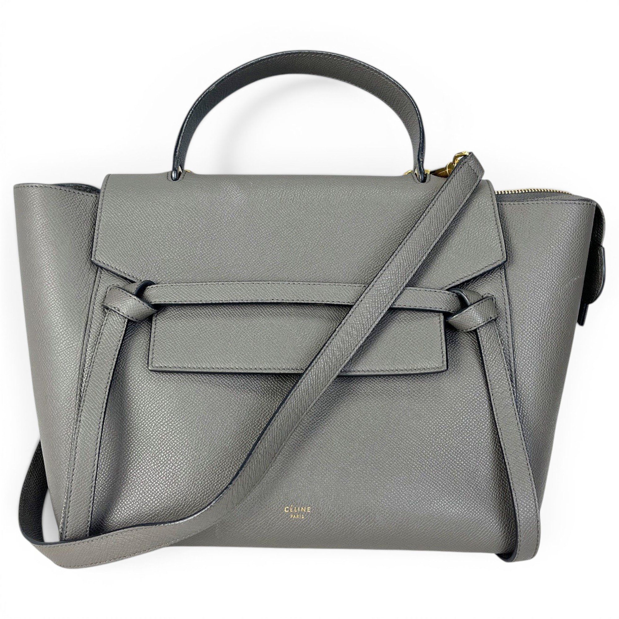 Belt leather handbag
