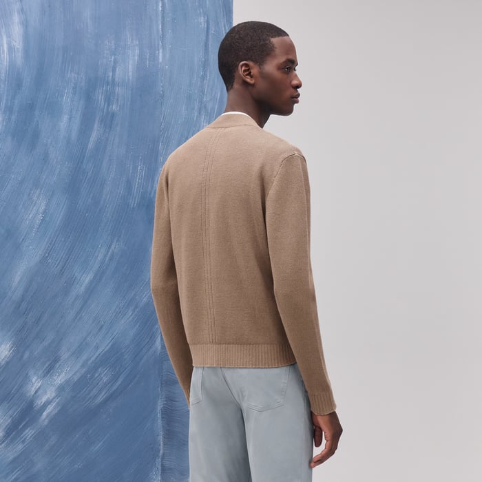 Grège "Lin Et l'Autre" Buttoned Cardigan