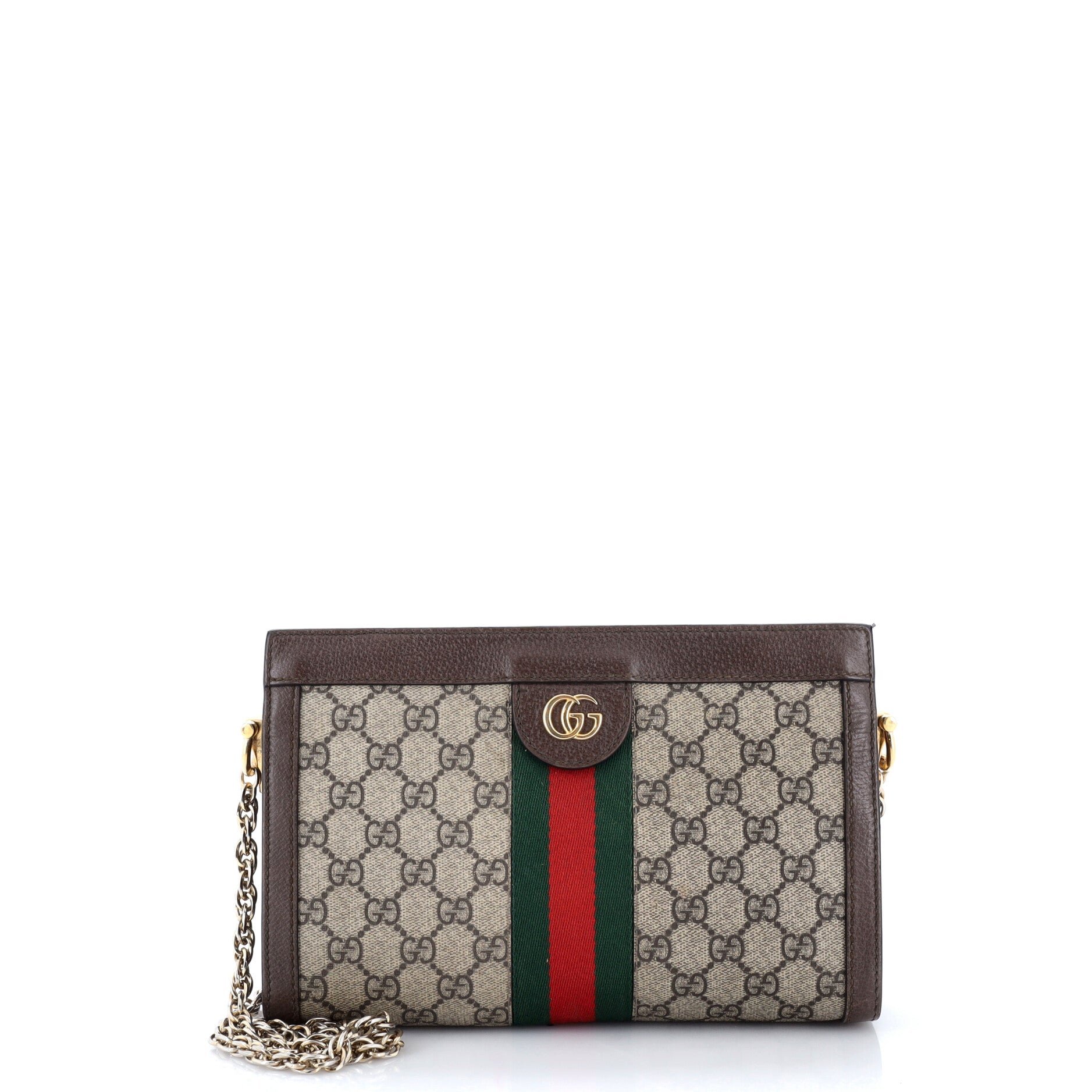 Ophidia Chain Shoulder Bag GG Coated Canvas Small