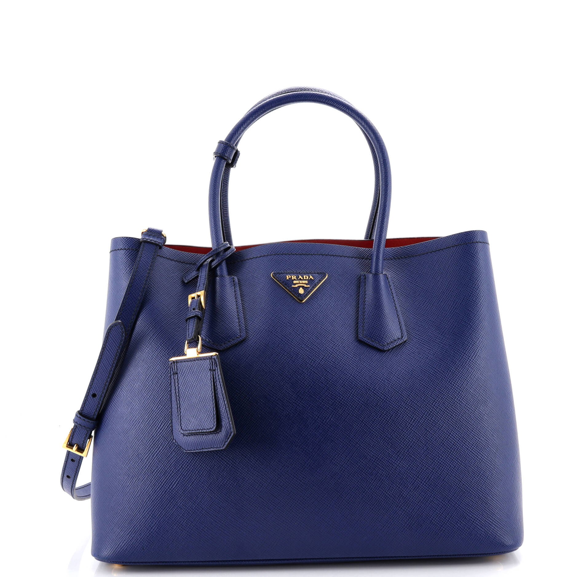 Cuir Double Tote Saffiano Leather Medium