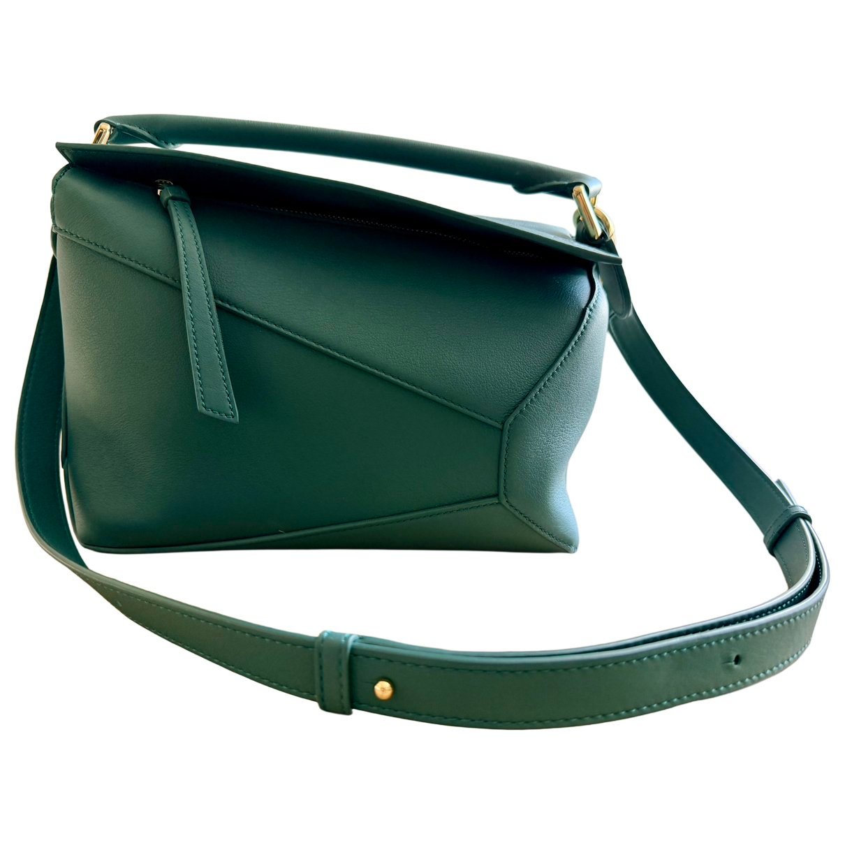 Puzzle leather handbag