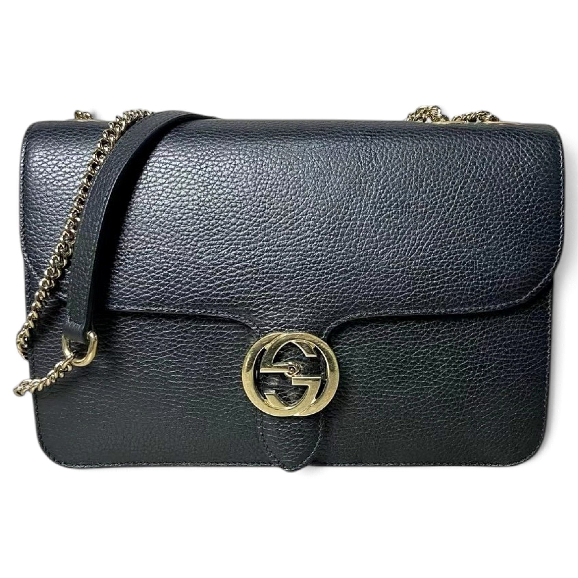 Interlocking leather bag