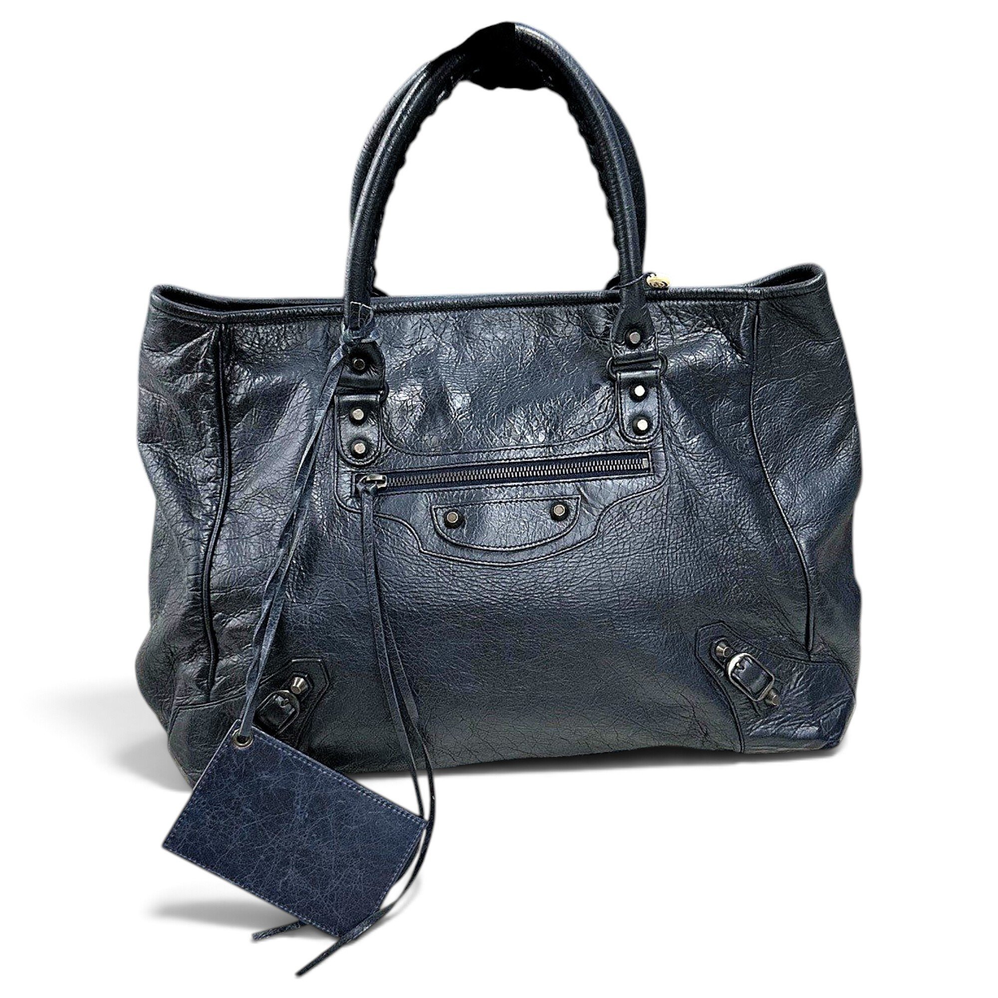 City leather handbag