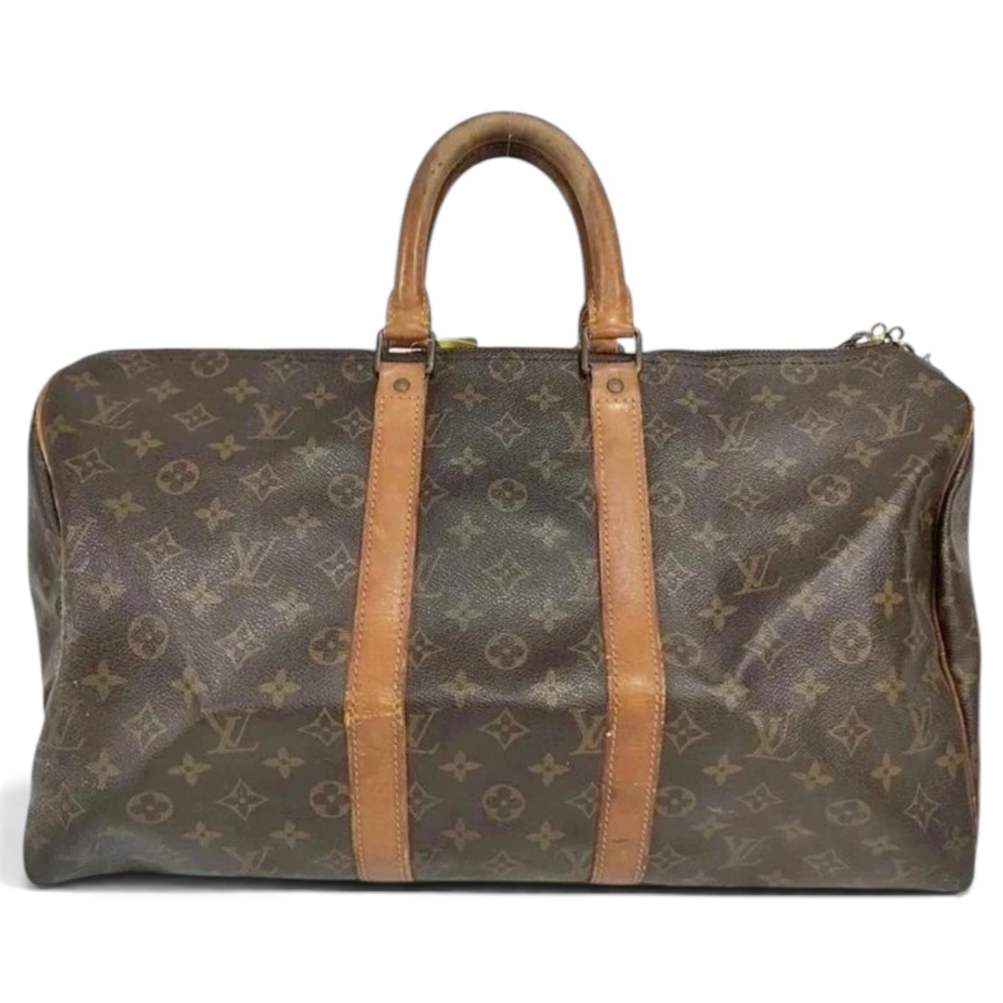 Keepall leather travel bag