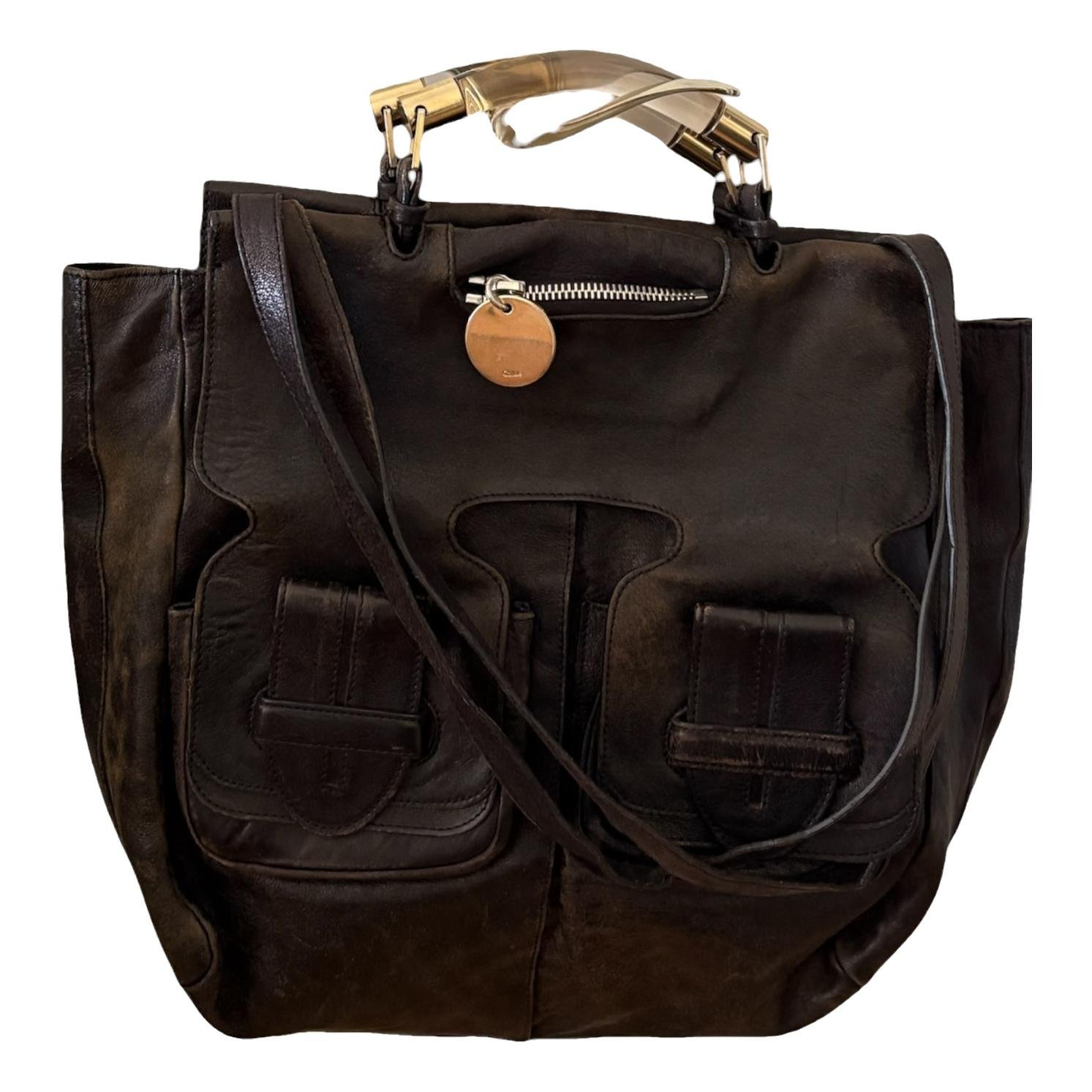 Leather tote