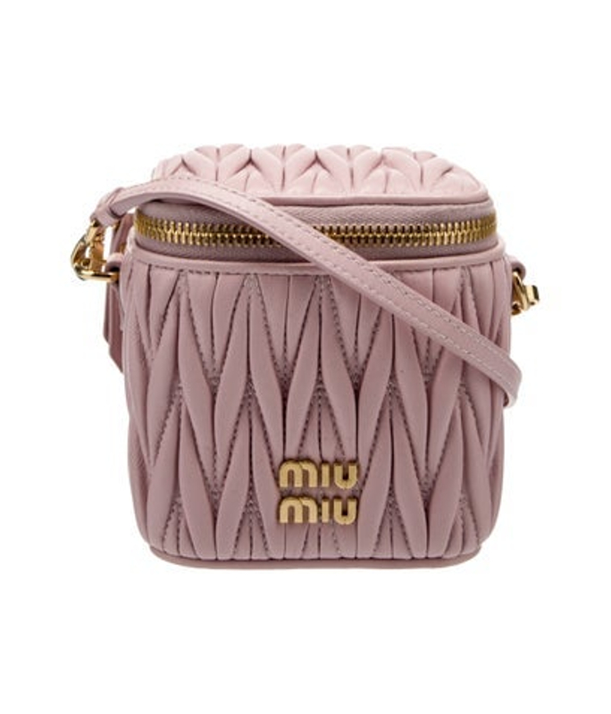 Miu Miu Miu Lambskin Matelasse Vanity Mini